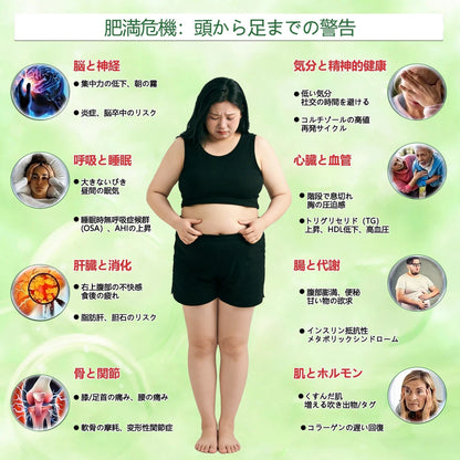 Healrize®👩‍⚕️＆NAD+ 12-in-1  ナノ強化フォーミュラ — 肥満、肌のたるみ、糖尿病、睡眠時無呼吸症候群、関節の悩み、その他健康上の懸念にアプロー📣