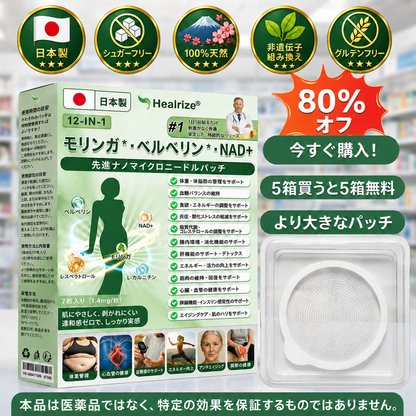 Healrize®👩‍⚕️＆NAD+ 12-in-1  ナノ強化フォーミュラ — 肥満、肌のたるみ、糖尿病、睡眠時無呼吸症候群、関節の悩み、その他健康上の懸念にアプロー📣